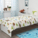 Jattelik Funda Nordica/almohada 150X200/50X60CM Dinosaurio/blanco  IKEA