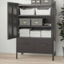 Idasen Armario/puertas/cajones 80X47X119 Gris Oscuro  IKEA