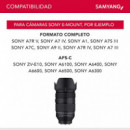 Teleobjetivo Samyang Af 35-150MM F2-2.8FE para Sony  SAMYANG