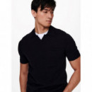 ONLY&SONS Polos Polo de Punto Only & Sons Ace Slub Dark Navy