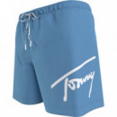 Bañador de Medio Largo con Logo Distintivo Tommy Jeans  TOMMY HILFIGER