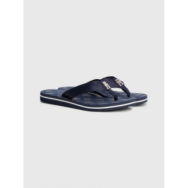 Th Elevated Flip Flop Space Blue  TOMMY HILFIGER
