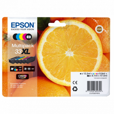 EPSON Cartucho Tinta T3357 Nº 33XL Value Pack 5 Colores