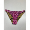 Parte baja bikini desigual estampado reversible