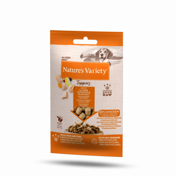 Nv Dog Fd Toppers Pollo 15 Gr  NATURE'S VARIETY