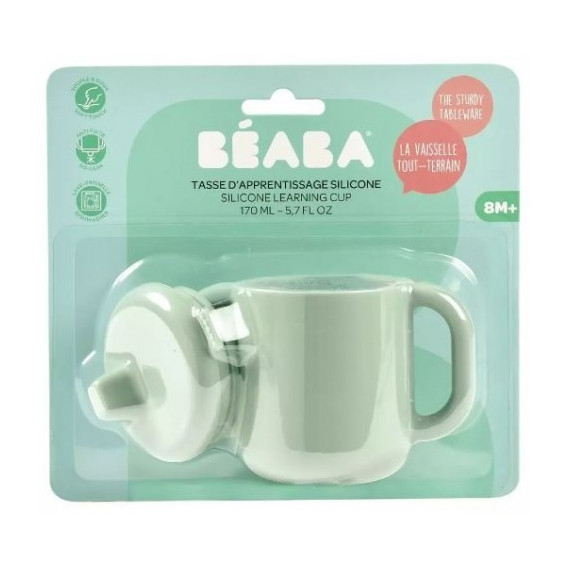 BEABA Taza Silicona Aprendizaje Verde