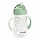 BEABA Taza Plastico Pajita 300ML Verde