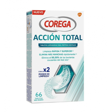 Corega Accion Total Limpiador Limpieza Protesis Dental 66 Tabletas  GSK CH