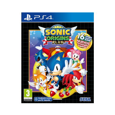 PS4 Sonic Origins Plus (incluye 16 Juegos Clasicos de Sonic y Nuevos Personajes)  SONY PS4