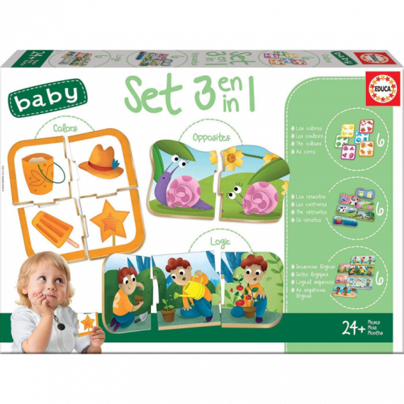 Puzle Educativo Set Baby 3 en 1  EDUCA