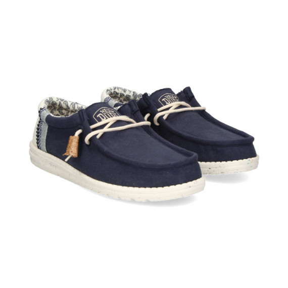 Deportivo Wallabee Tejido Marino  HEY DUDE