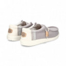 Deportivo Wallabee Tejido Gris  HEY DUDE