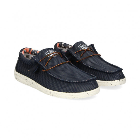 Deportivo Wallabee Tejido Multi Marino  HEY DUDE