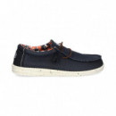 Deportivo Wallabee Tejido Multi Marino  HEY DUDE