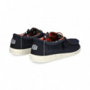 Deportivo Wallabee Tejido Multi Marino  HEY DUDE