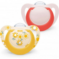 NUK Chupete Star 6-18 Meses Latex Flores