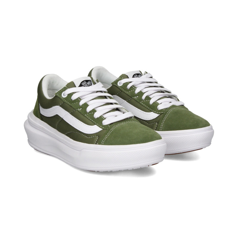 Vans blancos outlet con verde