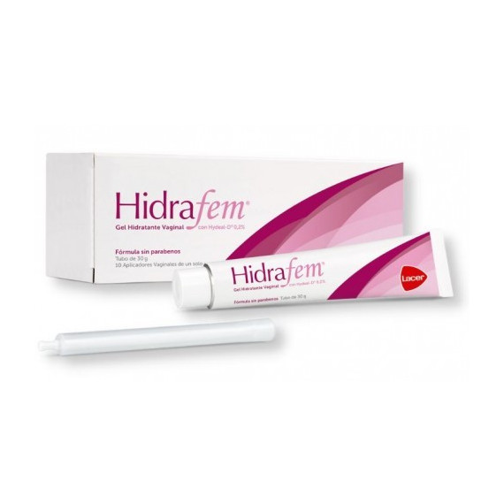 Hidrafem Gel Vaginal 1 Tubo 30 G + 10 Aplicadores  LACER