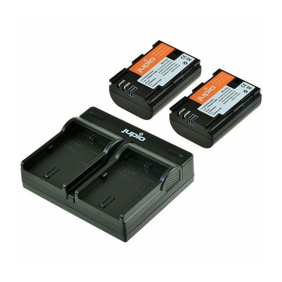 JUPIO Kit Cargador Dual USB + 2 Baterias LP-E6  (CCA1002)