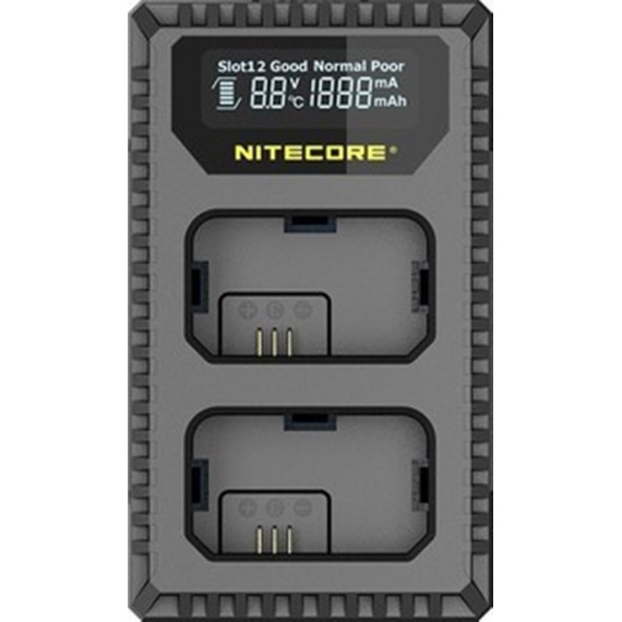 NITECORE USN1 Cargador Sony NP-FW50 Dual (2 Baterias 1 Usb)