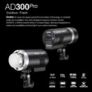 GODOX AD30O Pro Ttl Hss Flash Autonomo