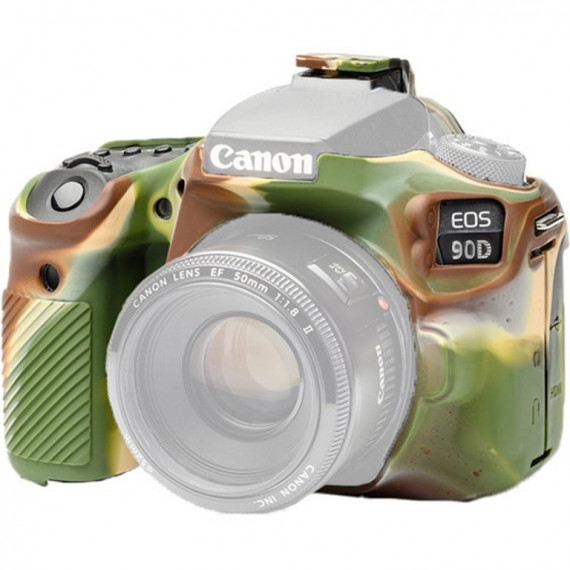 EASYCOVER Funda Silicona P/ Canon 90D Camuflaje