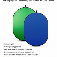 FOTIMA Fondo Plegable 110X168CM Azul/verde Chroma
