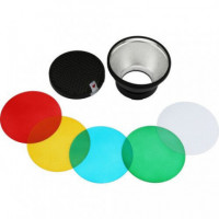 GODOX Kit Reflector y Geles Colores AD-R14 para AD300PRO