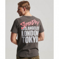 Camiseta Fotográfica con Logo Skate  SUPERDRY