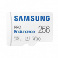 SAMSUNG Tarjeta Micro Sd 256GB Sdxc Pro Endurance Clase 10 con Adaptador a Sd