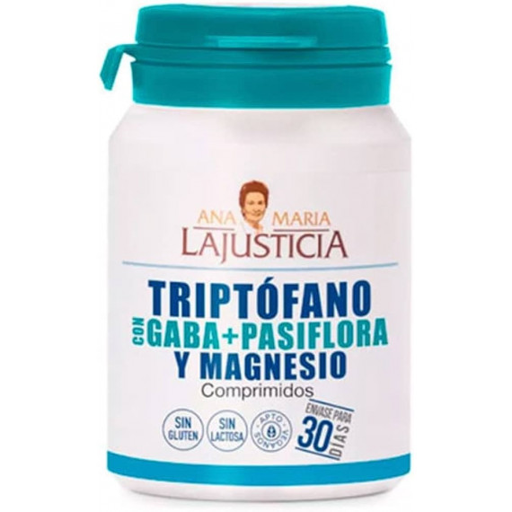 Lajusticia Triptofano con Gaba + Pasiflora y Magnesio 60 Comprimidos  DISTRIBUCIONES FELIU