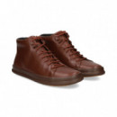 Botin Cordon Piel Marron  CAMPER