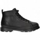 Botin Acordonado Piel Negro  CAMPER