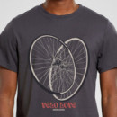 Camisetas Hombre Camiseta DEDICATED Stockholm Velo Love Tires Charcoal