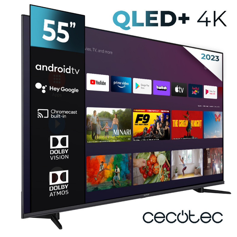 Televisión QLED TV Cecotec V1+ series con resolución 4K UHD y sistema  operativo Android TV 