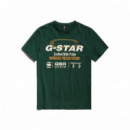 G-STAR RAW DENIM Camisetas Hombre Camiseta G-star Raw Old Skool Originals Laub
