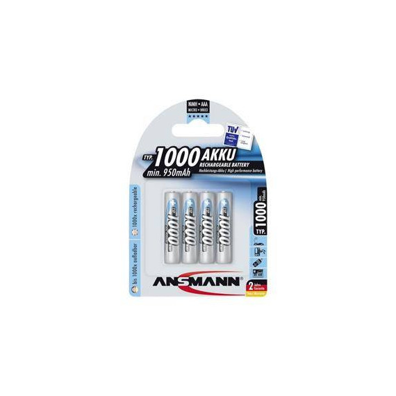 ANSMANN Pack 4 Pilas Aaa Recargable 1000MAH