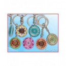 Llavero de Metal Doble Cara Diseño Mandala  OUT OF THE BLUE