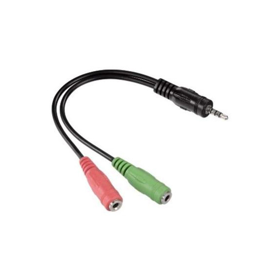 HAMA Cable Adaptador Jack 3.5MM/M Pc a Jack 2X3.5MM/H 39 054573