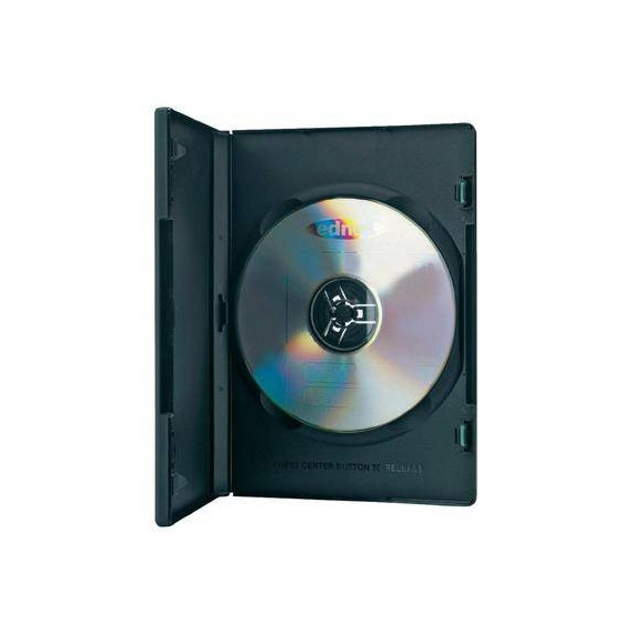 EDNET 64046 Pack de 10 Estuche Cd, DVD Simple Negra Gruesa. (sin Cd)