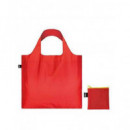 LOQI Pu.ca Bolsa Plegable Forma Puro Candy Rojo 50X42CMS/ hasta 20KG de Carga