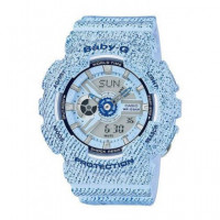 CASIO Brand BA-110DC-2A3ER Azul Reloj Baby-g Hora MUNDIAL,FECHA,5 Alarmas,resistente Al Agua,correa