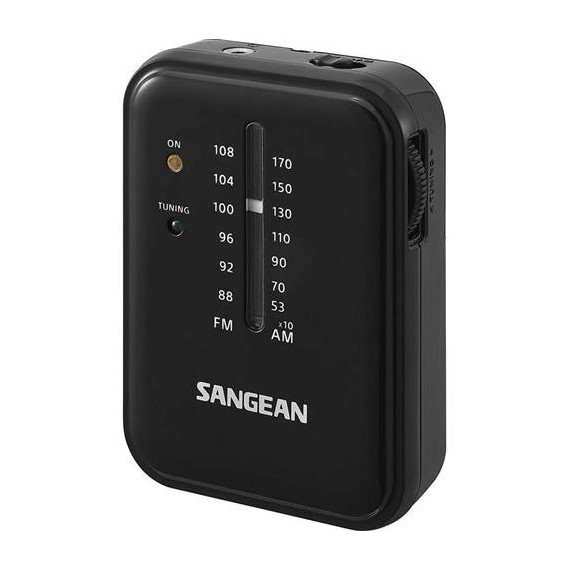 SANGEAN Radio Bolsillo SR-32 Pocket 320 Negro Am/fm con Auriculares