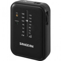 SANGEAN Radio Bolsillo SR-32 Pocket 320 Negro Am/fm con Auriculares