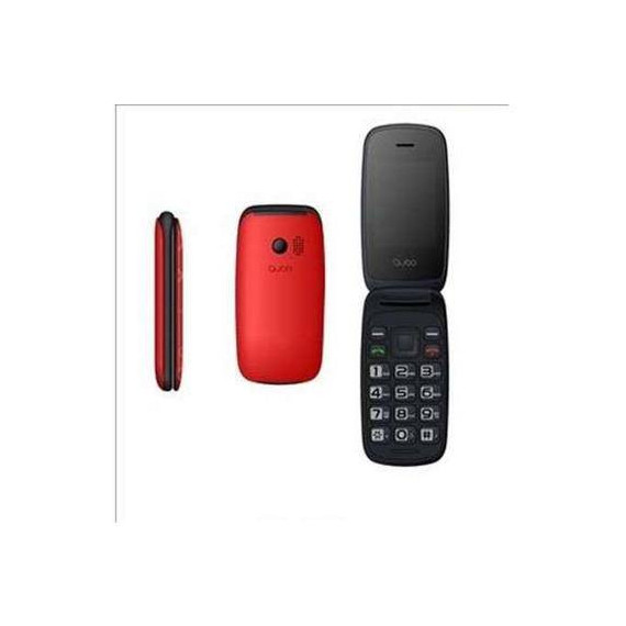 Qubo Telefono Movil Neo Rojo Dual Sim, Radio Fm, Camara con Tapa y Numeros Grandes  LALO