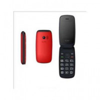 Qubo Telefono Movil Neo Rojo Dual Sim, Radio Fm, Camara con Tapa y Numeros Grandes  LALO