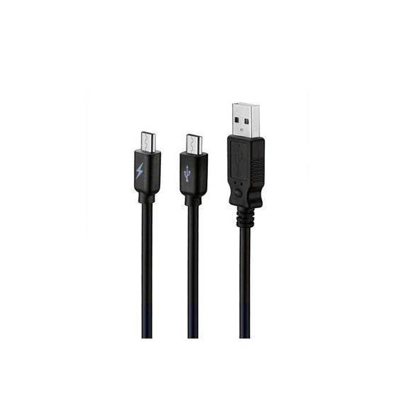 MUVIT Cable Datos y Carga Dual Micro USB a USB 3A 2MTRS