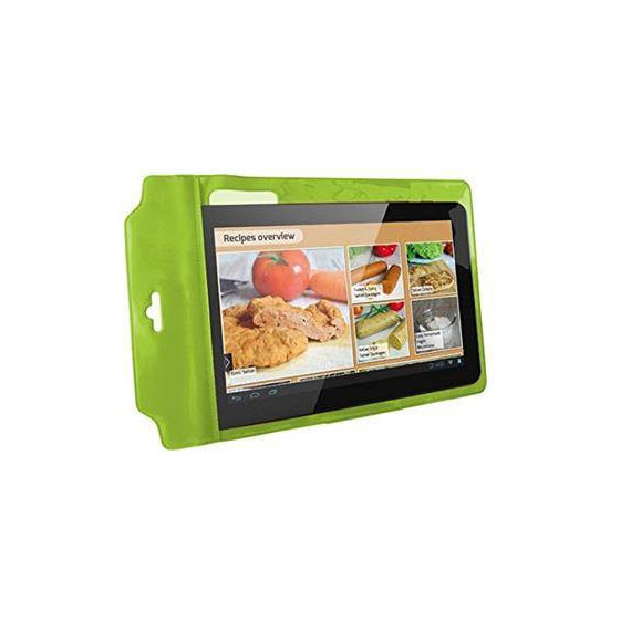 KSIX Easy Cook Case Funda Tableta 10" a Prueba de Salpicaduras, con Soporte Verde