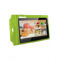 KSIX Easy Cook Case Funda Tableta 10" a Prueba de Salpicaduras, con Soporte Verde