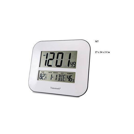 TIMEMARK Reloj Digital de Pared M7 con Temperatura Interior/humedad/alarma